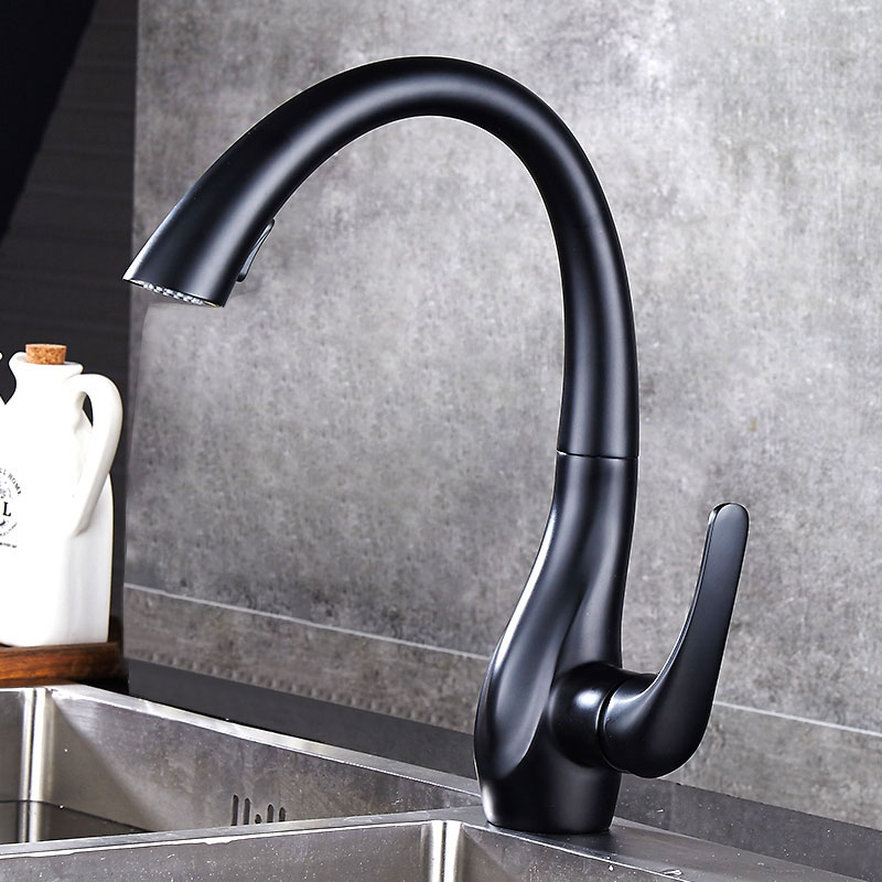 Commercial Kitchen Faucets - BAKALA Single Handle Pull out Kitchen