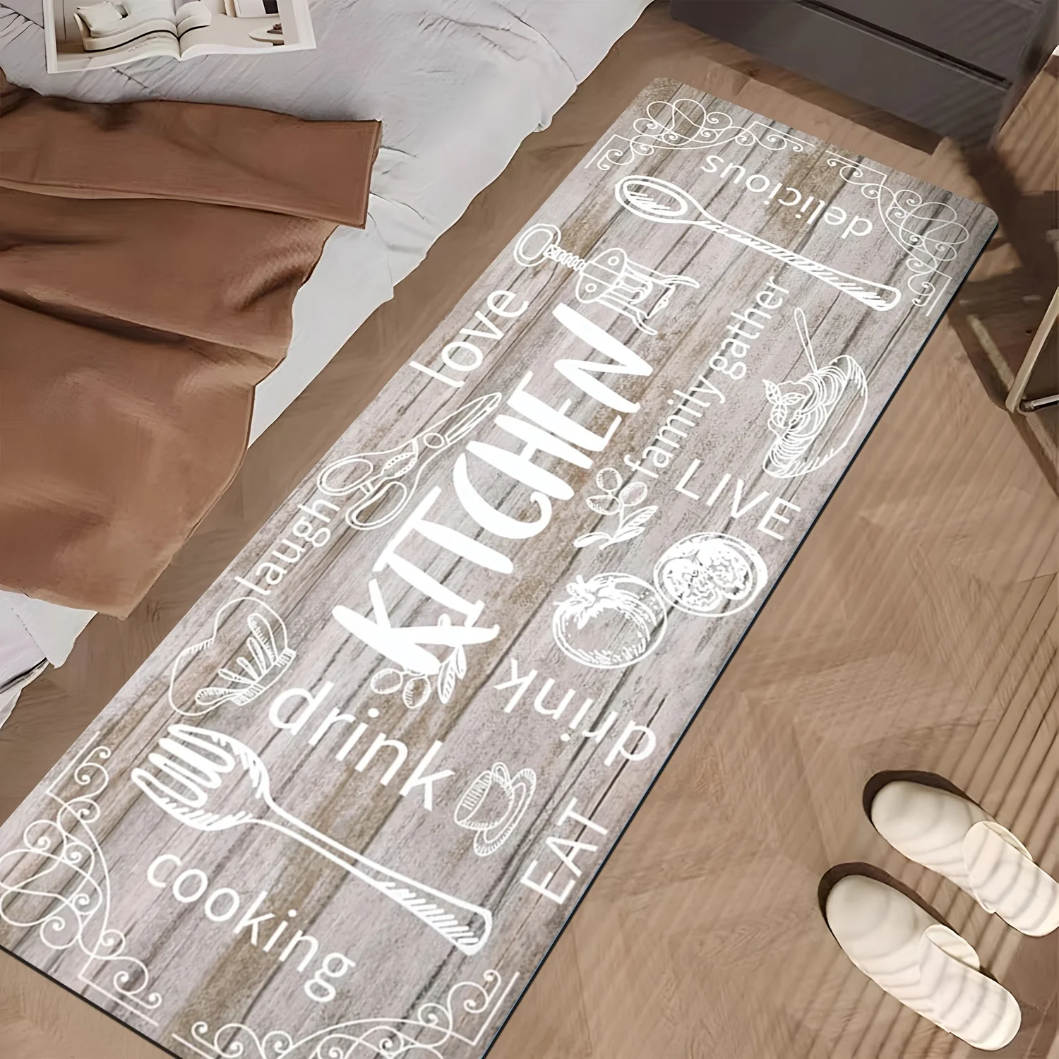 Commercial Kitchen Quotes - Wooden Kitchen Quote Print Kitchen Runner