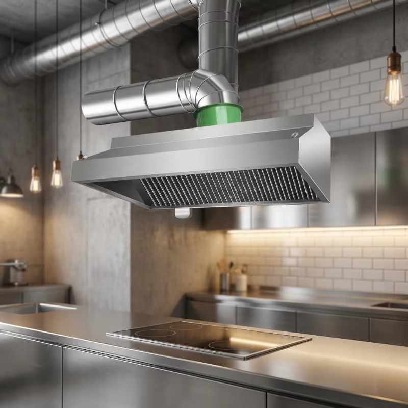 Commercial Kitchen Exhaust Hood - Commercial Customizable Kitchen Wall-mounted Stainless Steel