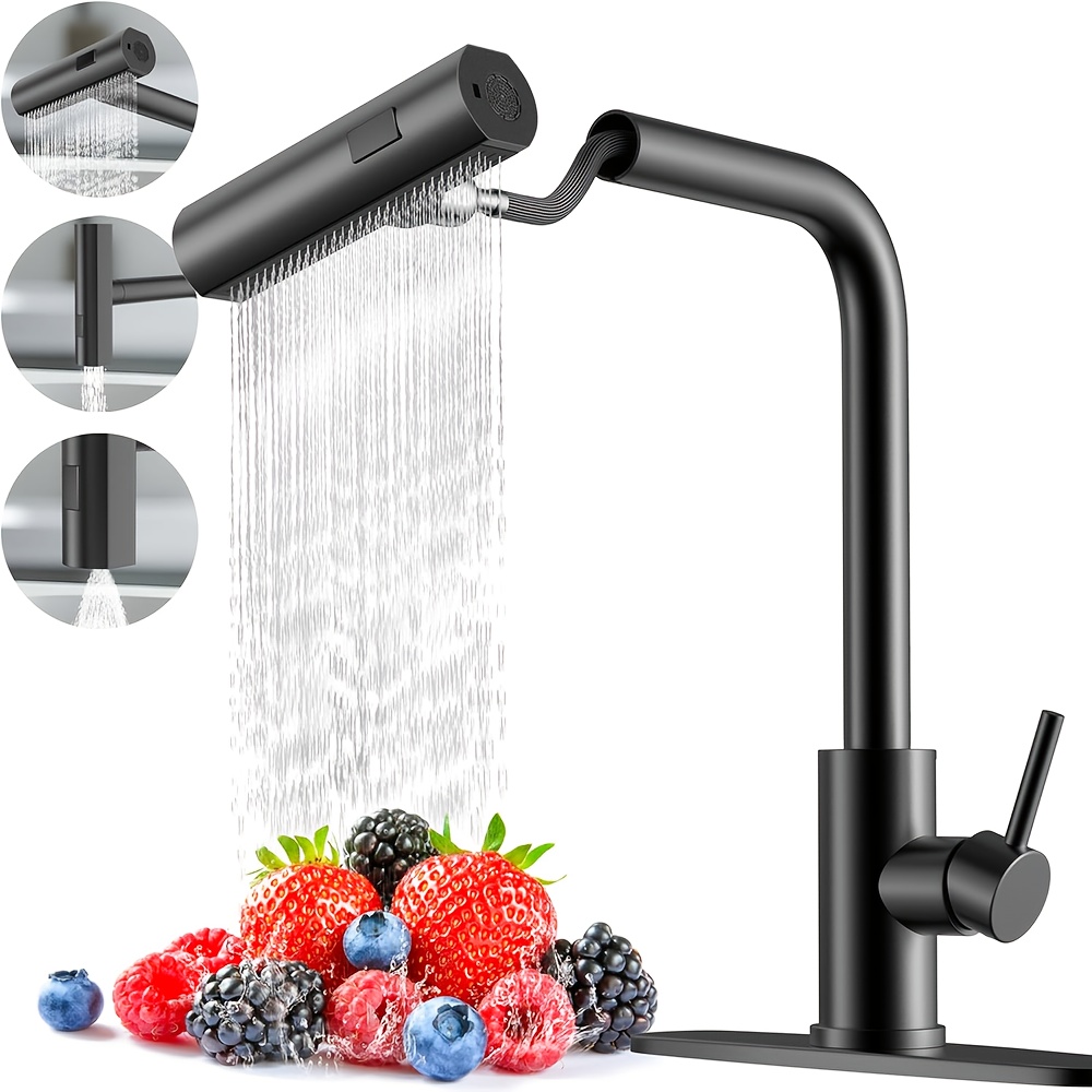 Commercial Kitchen Faucets - 1 PC Black Kitchen Faucet With