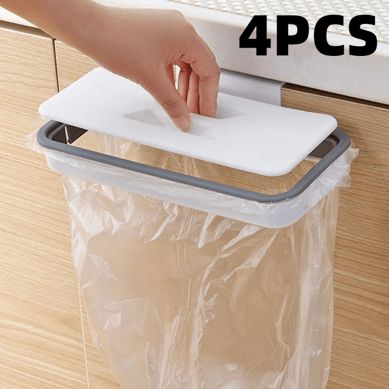 Commercial Kitchen Trash Can - 4pcs Hanging Garbage Rack Plastic Durable