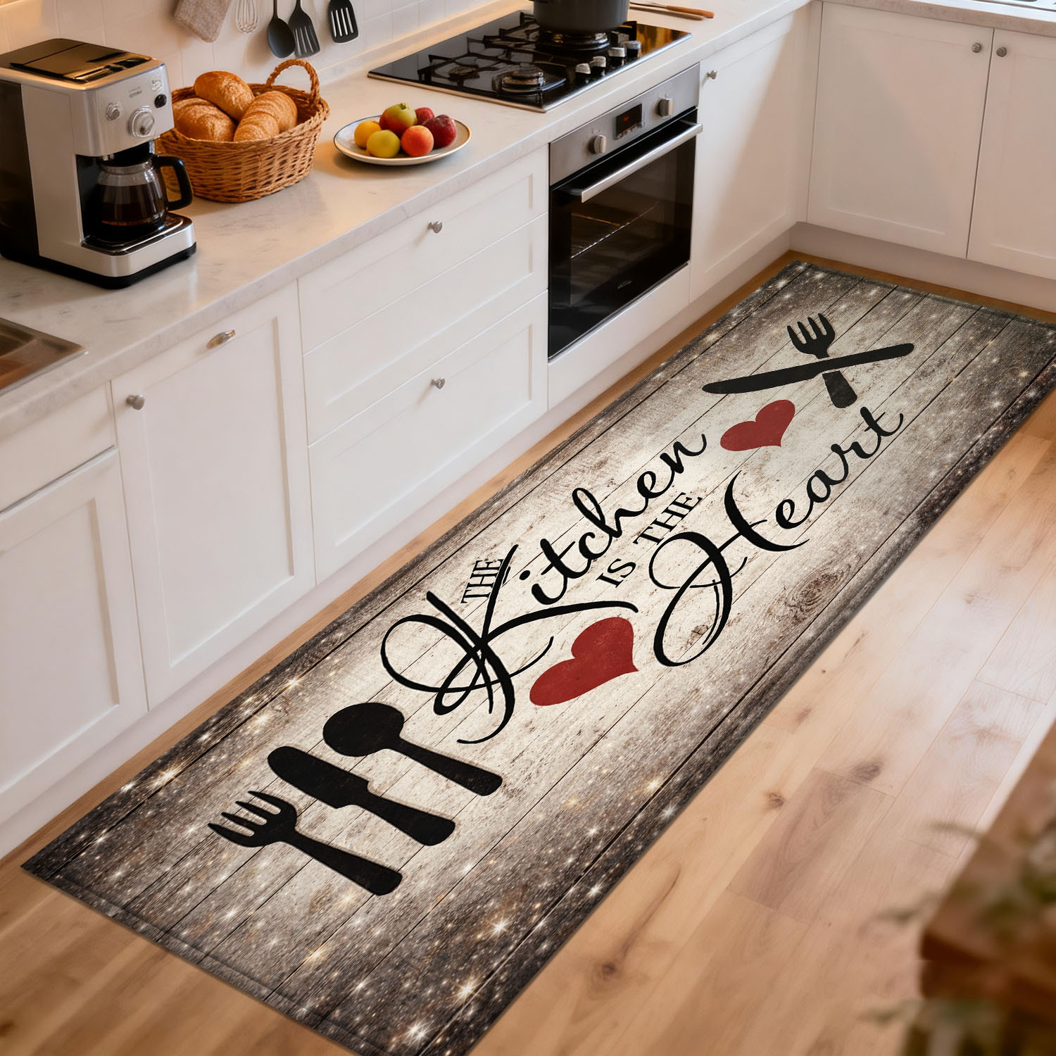 Commercial Kitchen Quotes - Rustic Wooden Kitchen Quote Runner Rug