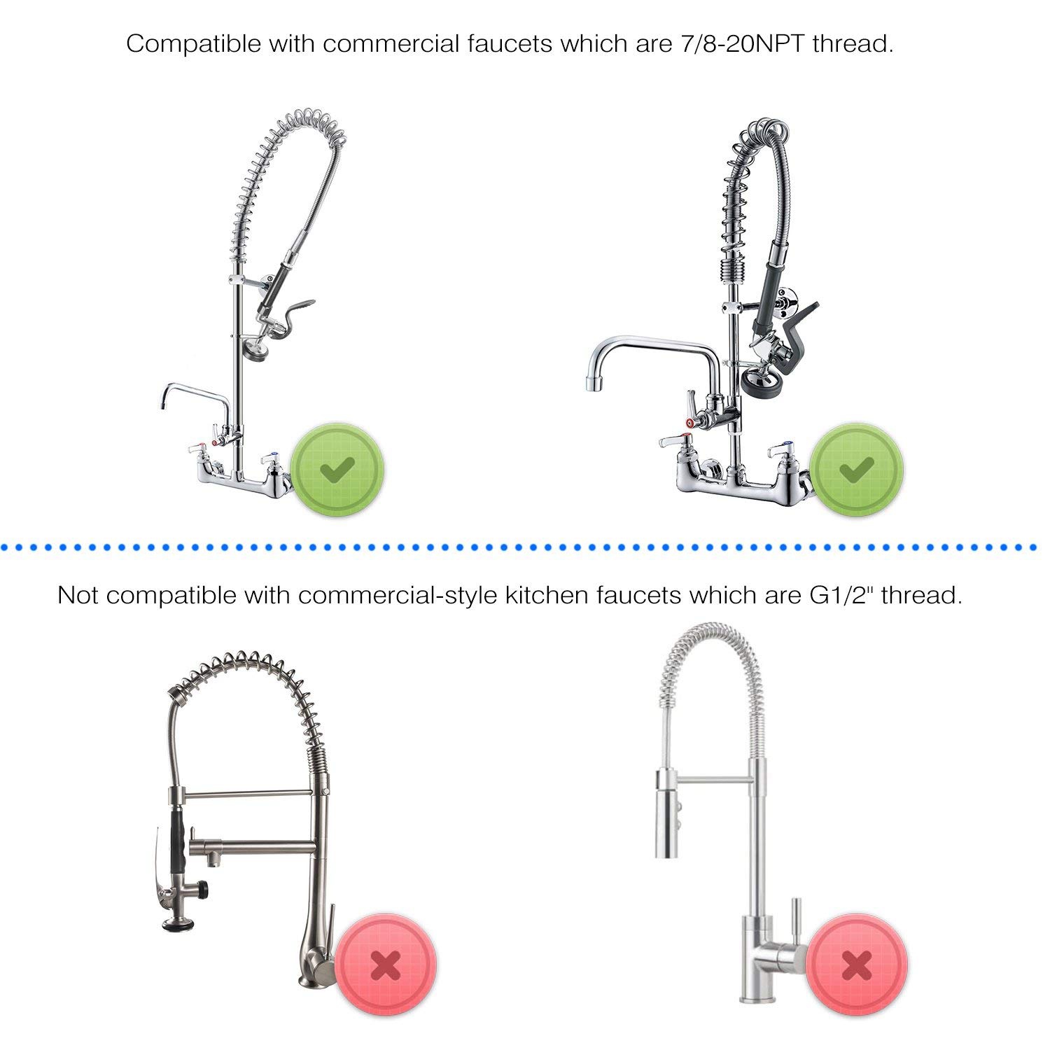 Commercial Kitchen Faucets - In stock Pre Rinse Sprayer Commercial