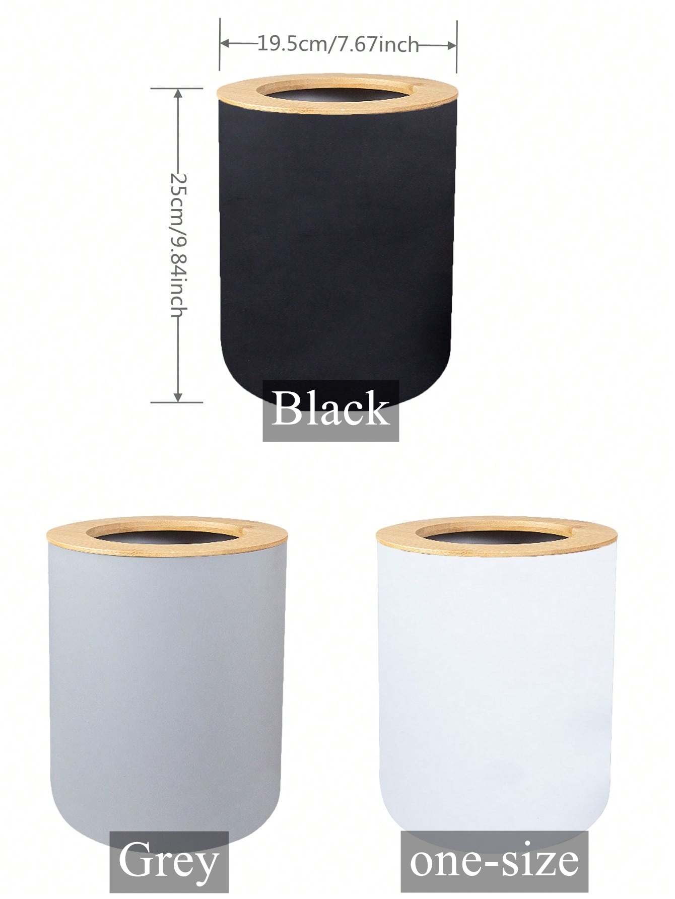 Black Plastic Trash Bin Modern - Commercial Kitchen Trash Can ulasan dan harga