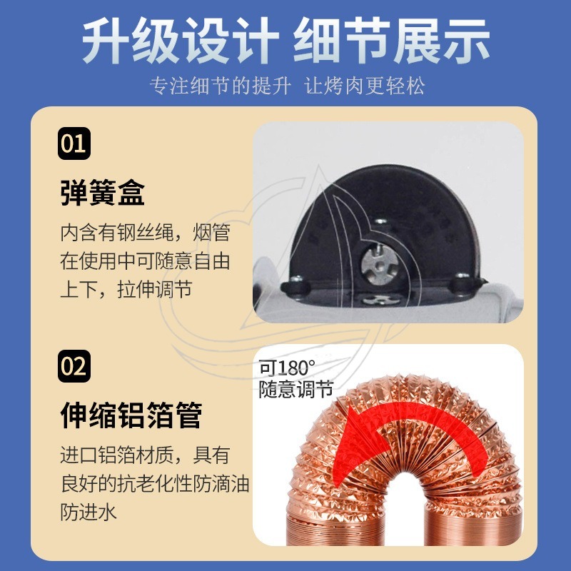 Retractable Telescopic Exhaust - Commercial Kitchen Exhaust Hood ulasan dan harga