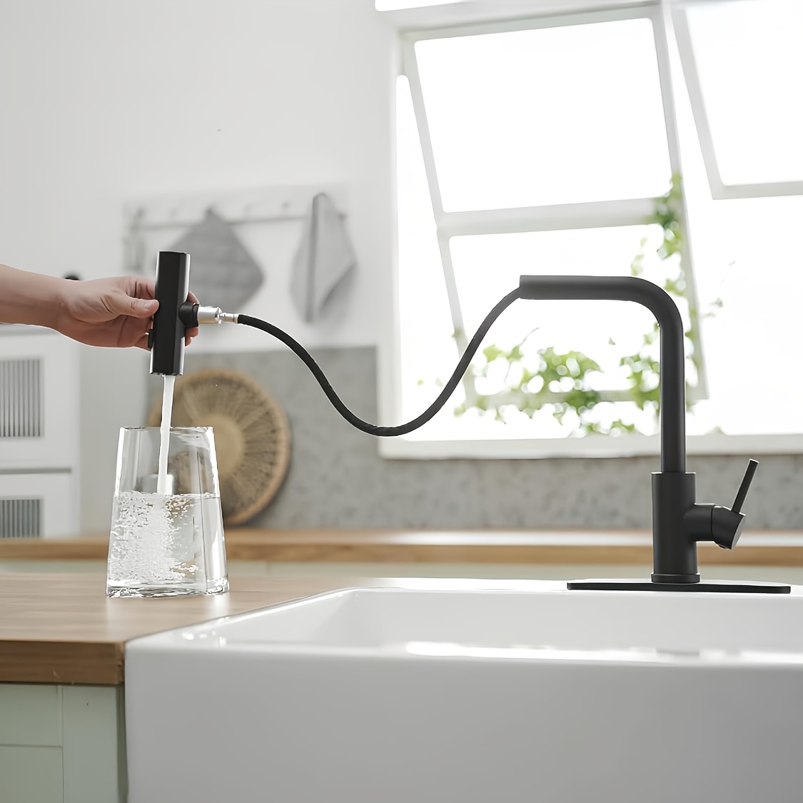 1 PC Black Kitchen Faucet With - Commercial Kitchen Faucets ulasan dan harga