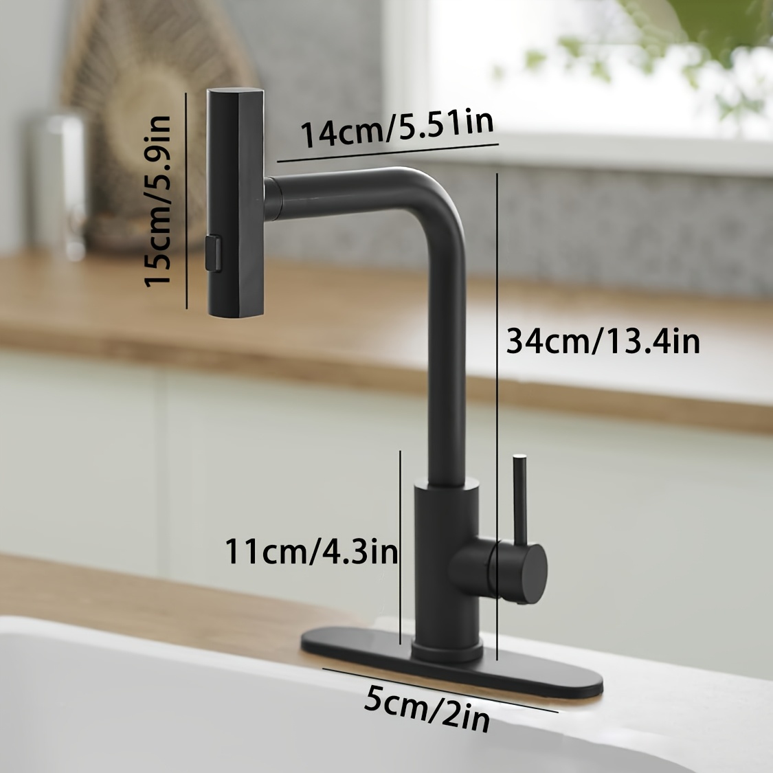 1 PC Black Kitchen Faucet With - Commercial Kitchen Faucets ulasan dan harga