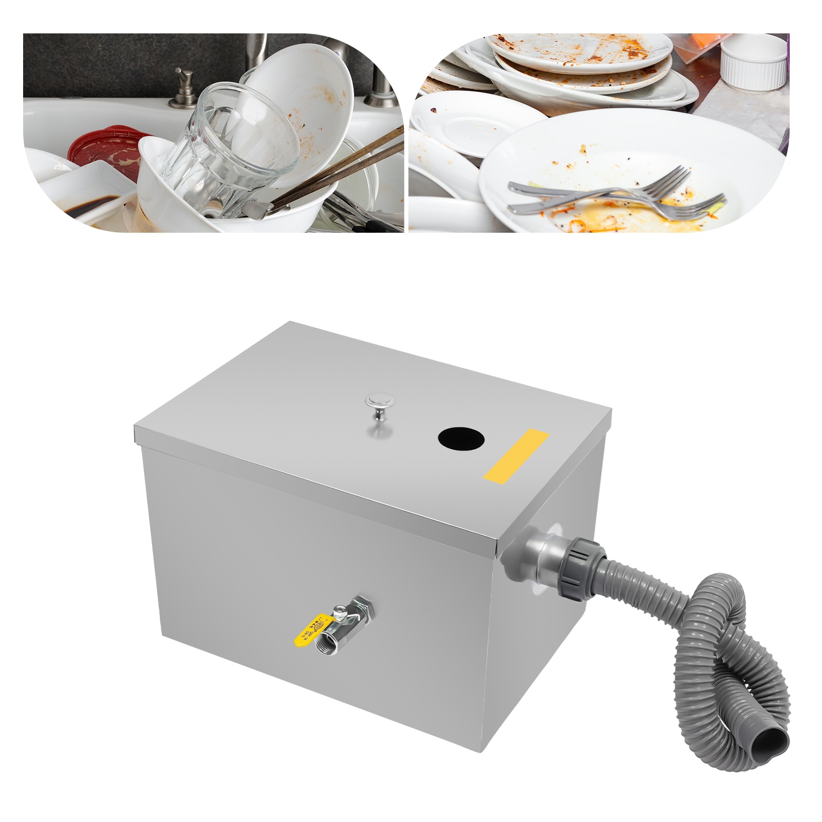 w/Drainage Pipe+Lid for Kitche - Commercial Kitchen Grease Trap ulasan dan harga