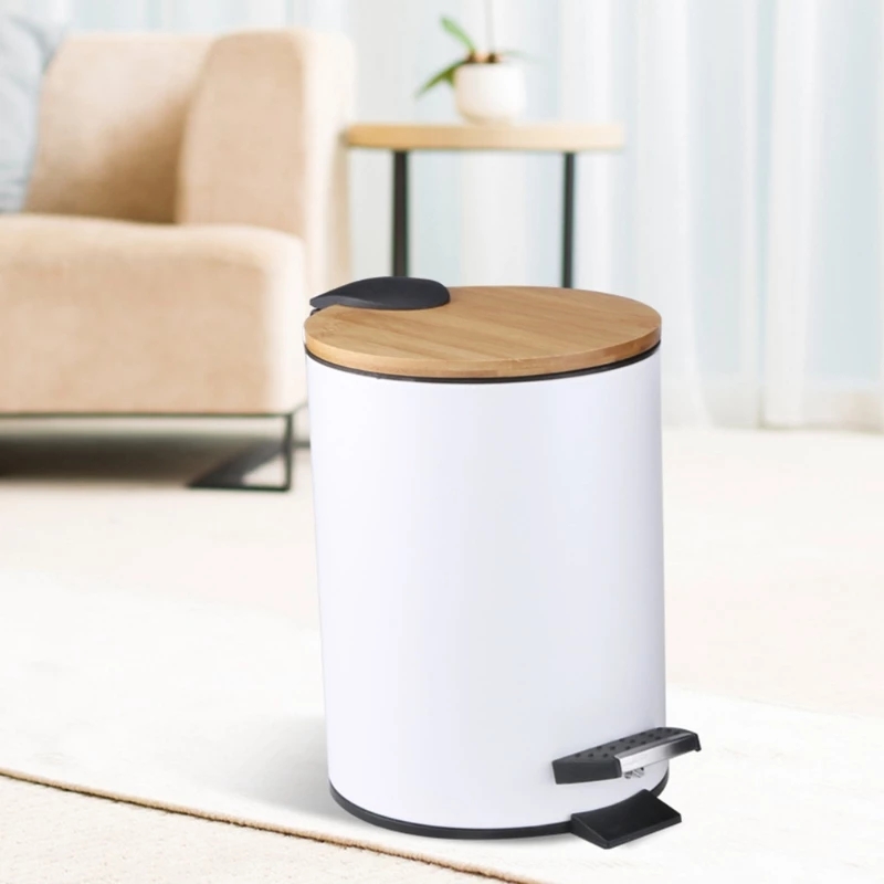 3/5L Wooden Flip Step Trash Ca - Commercial Kitchen Trash Can ulasan dan harga