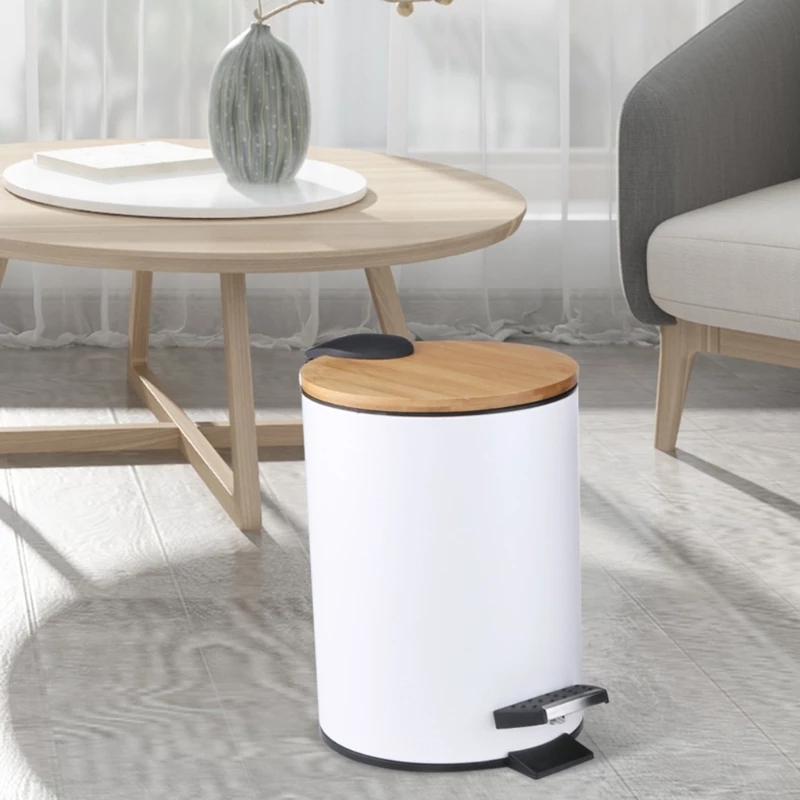 3/5L Wooden Flip Step Trash Ca - Commercial Kitchen Trash Can ulasan dan harga
