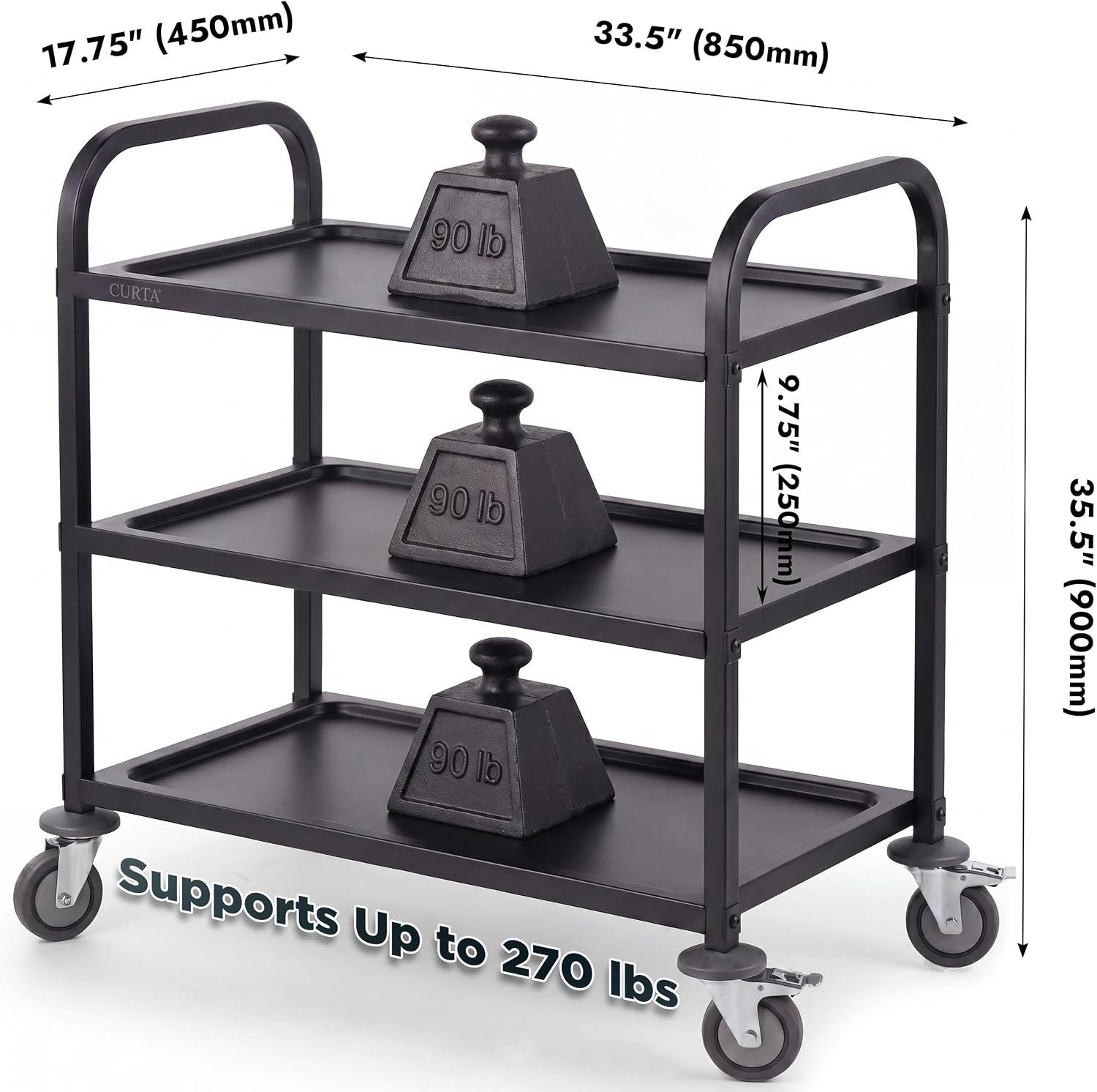 Black Stainless Steel Serving  - Commercial Kitchen On Wheels ulasan dan harga