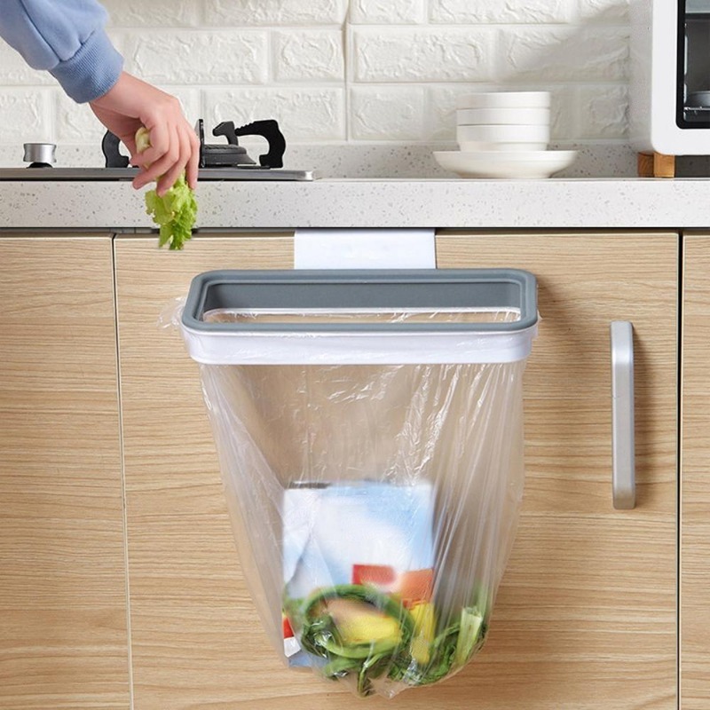 4pcs Hanging Garbage Rack Plas - Commercial Kitchen Trash Can ulasan dan harga