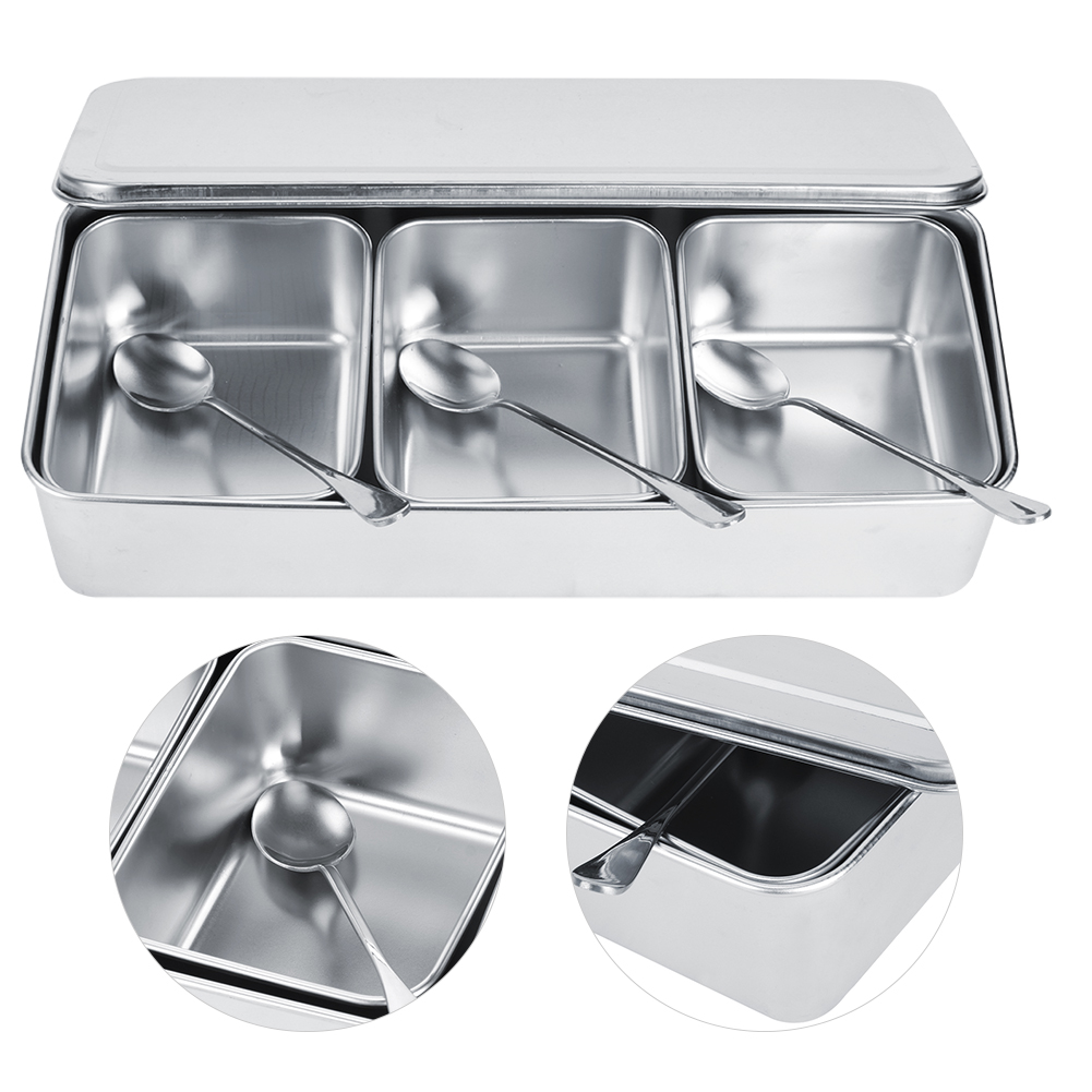 Household 3‑Grid Stainless Ste - Commercial Kitchen Utensils ulasan dan harga
