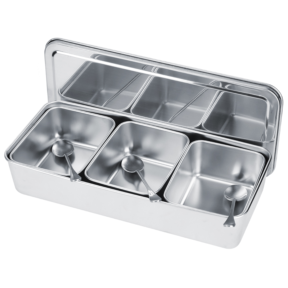 Household 3‑Grid Stainless Ste - Commercial Kitchen Utensils ulasan dan harga