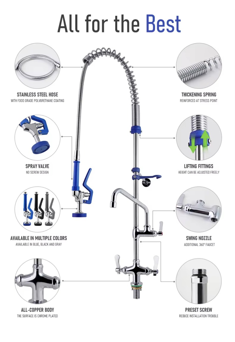 Industrial Style 38 Giant Kitc - Commercial Kitchen Faucets ulasan dan harga