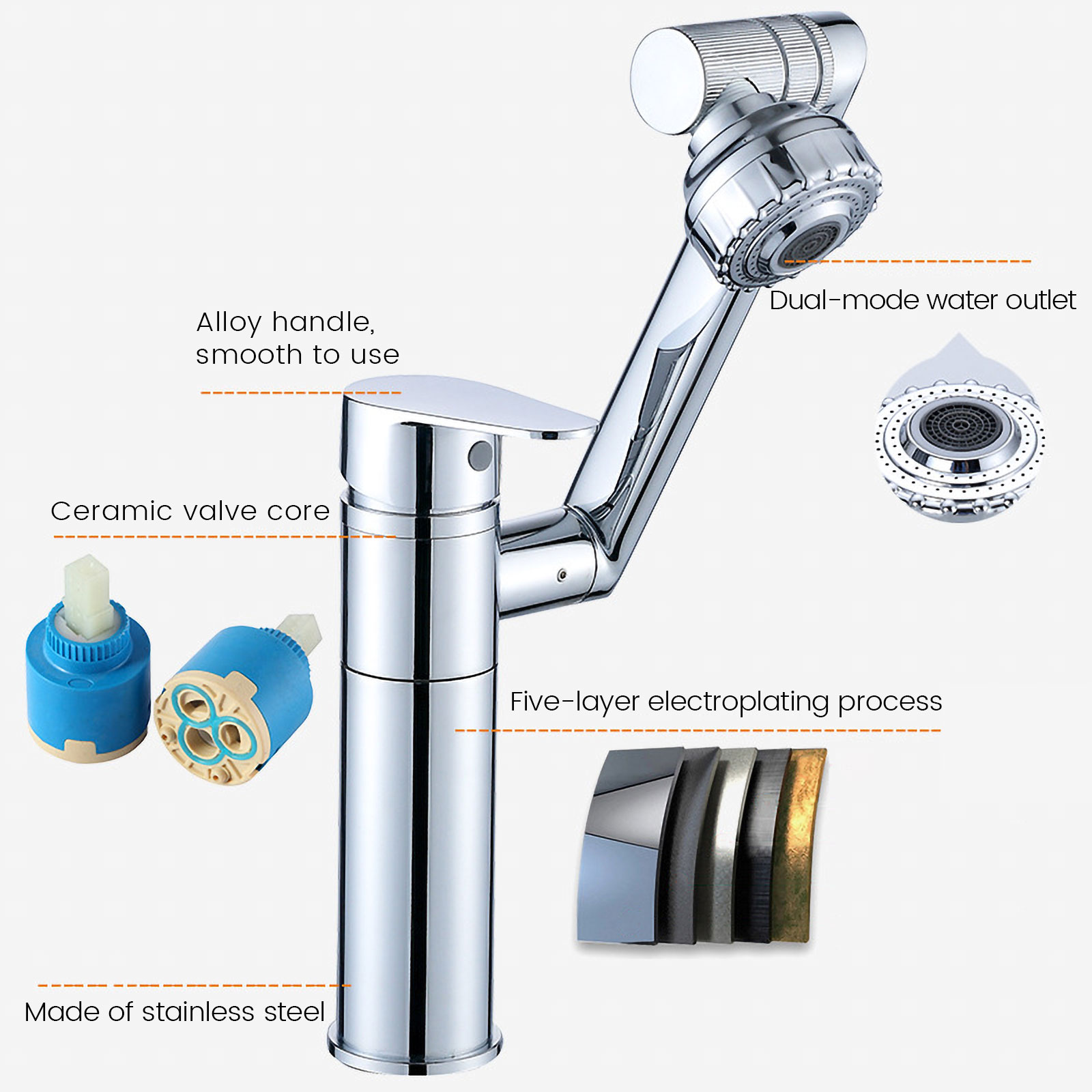 1080 Degree Basin Faucet Kitch - Commercial Kitchen Faucets ulasan dan harga