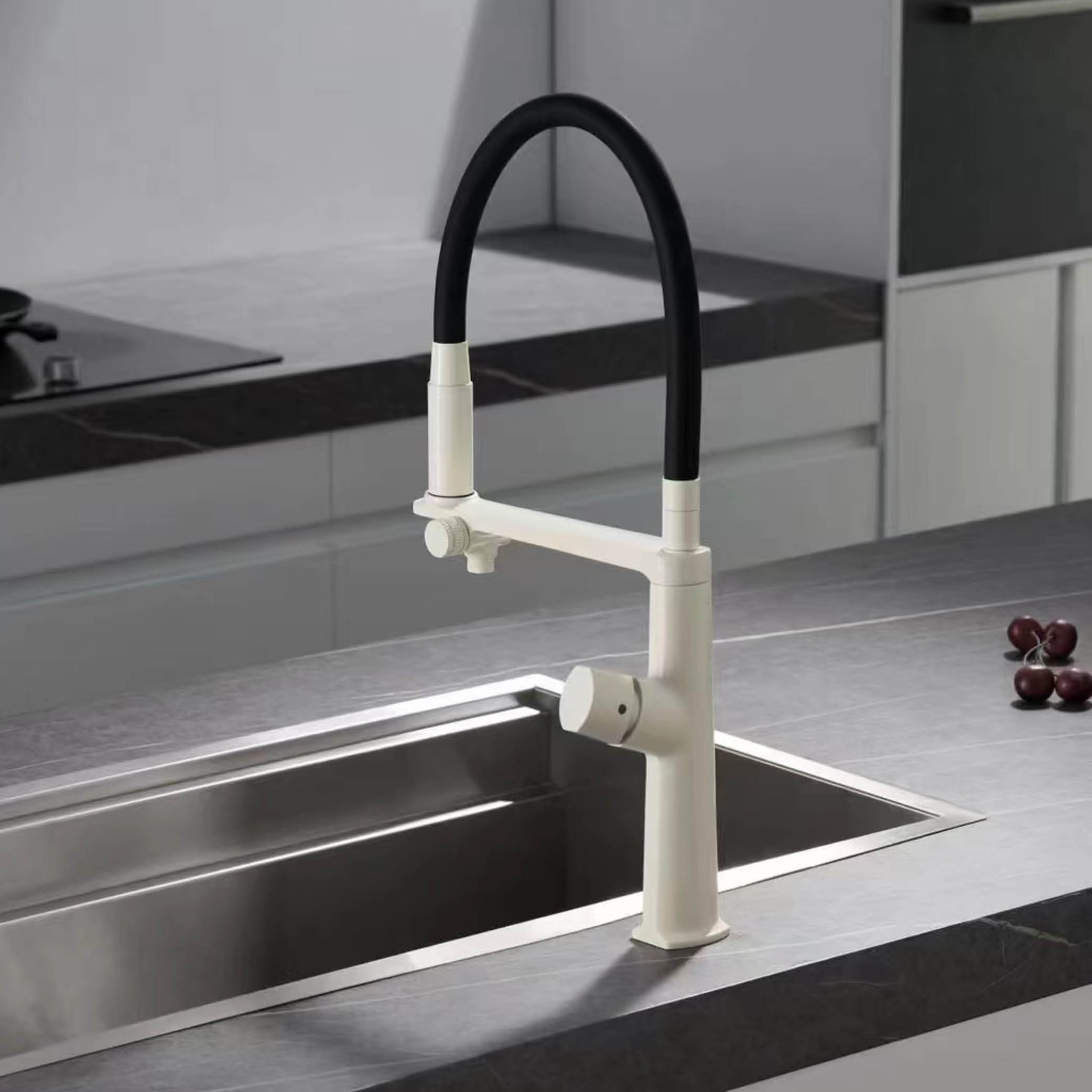 Luxury Gun Gray Brass Kitchen  - Commercial Kitchen Faucets ulasan dan harga