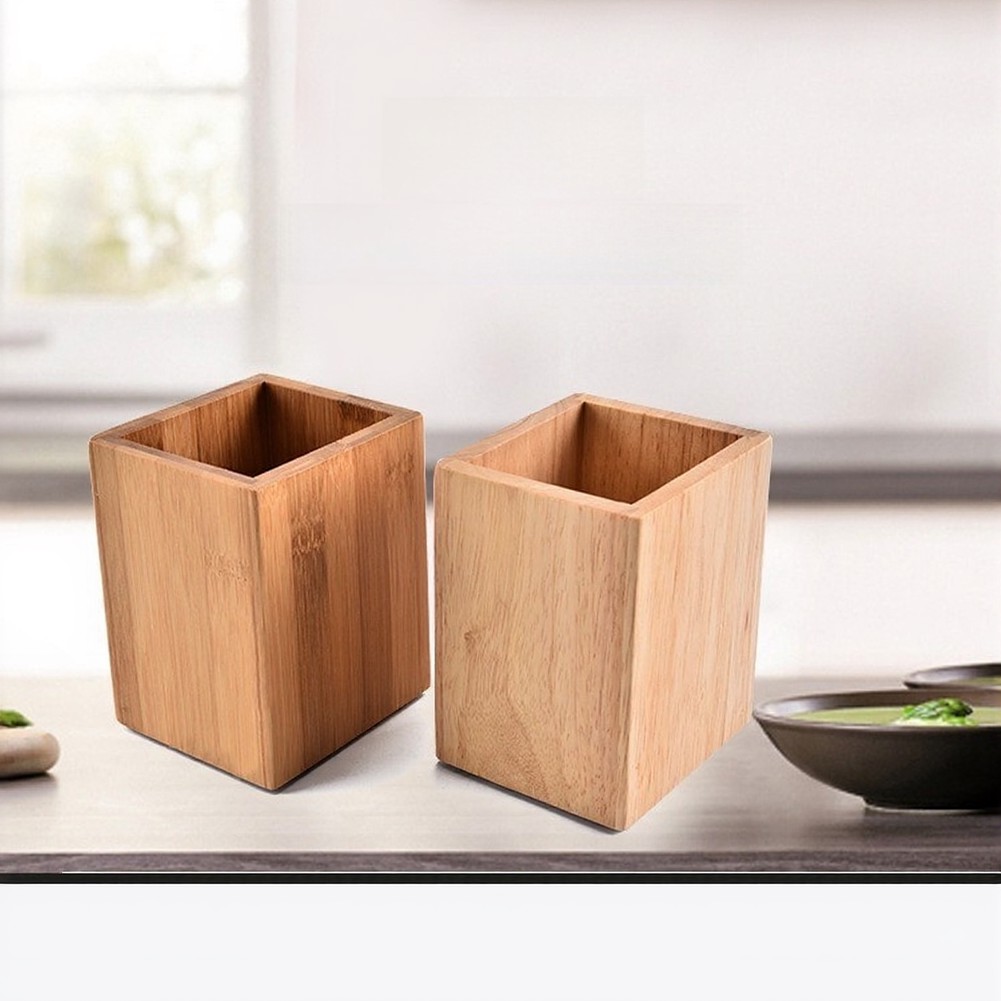Solid Wood Utensil Holder for  - Commercial Kitchen Layouts ulasan dan harga